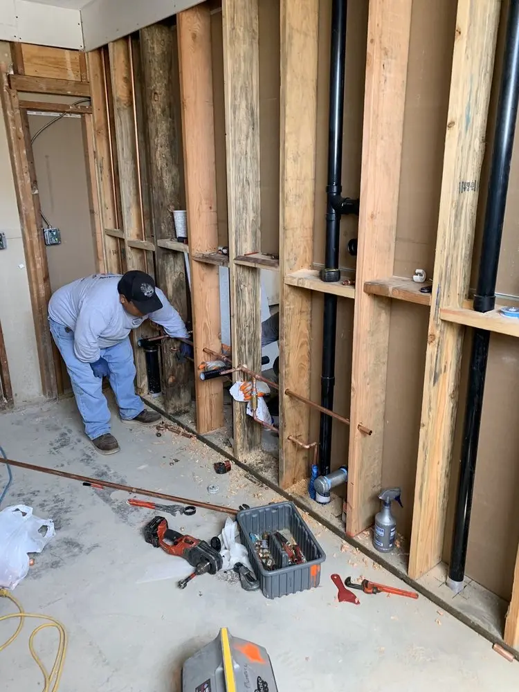 Commercial rough-in plumbing for Gas Line Repair in Regency